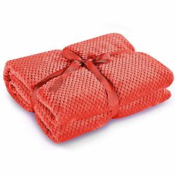 Červená deka z mikrovlákna DecoKing Henry, 170 × 210 cm