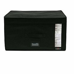Čierny úložný box s vákuovým obalom Compactor Infinity, objem 100 l