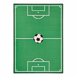 Detský zelený koberec Zala Living Football, 100 × 140 cm