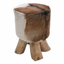 Kožená stolička Kare Design Flint Stone, ⌀ 35 cm