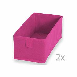 Sada 2 ružových textilných boxov JOCCA, 28 × 13 cm