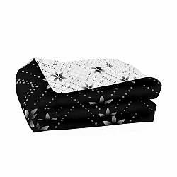 Sivo-čierna obojstranná prikrývka z mikrovlákna DecoKing Hypnosis Snowynight, 220 × 240 cm