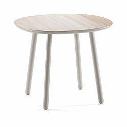 Sivý jedálenský stôl z masívu EMKO Naïve, 90 cm