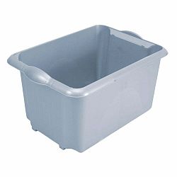 Sivý úložný box z recyklovaného plastu Addis Eco Range, 30 l