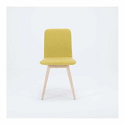 Žltá stolička z dubového dreva Gazzda Ena