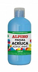Alpino Fľaša akrylové farby do školy 250ml. modrá azúrová