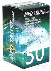 Med Trust Light testovacie prúžky na meranie hladiny glukózy 50 ks