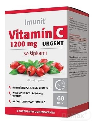 Imunit Vitamín C 1200 mg URGENT s postupným uvoľňovaním 60 tabliet