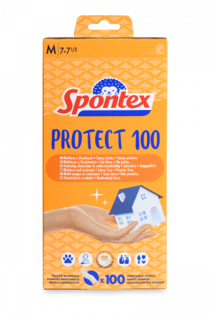 Spontex Jednorazové vinylové rukavice Protect 100 ks